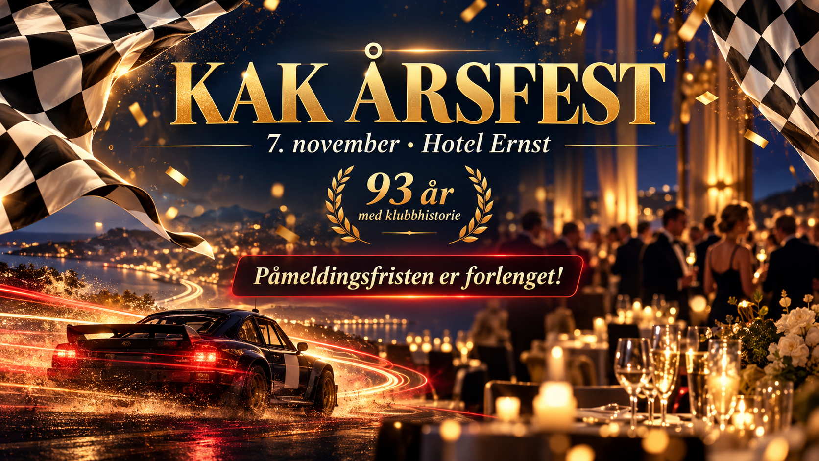 Artikkelbilde til artikkelen Påmeldingsfristen til KAKs årsfest forlenges